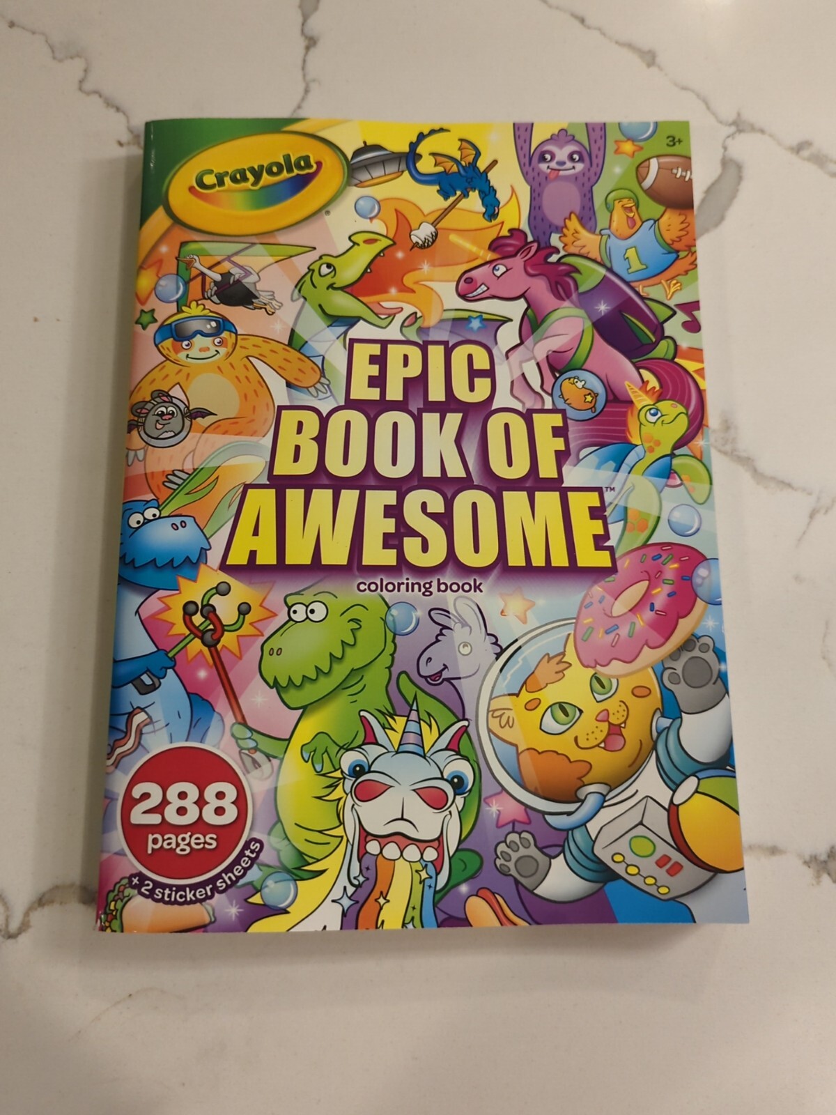Crayola Epic Book of Awesome Coloring Book, 288 pages + 2 pages of stickers