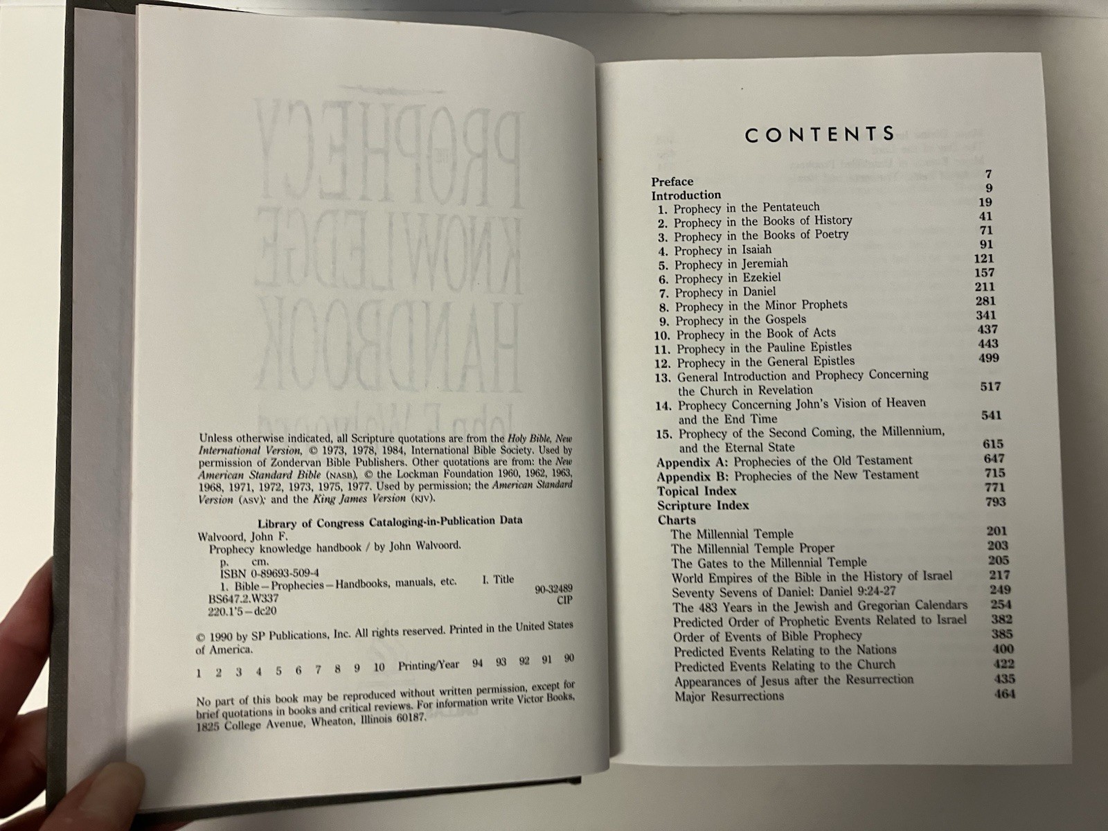 The Prophecy Knowledge Handbook by John Walvoord (1990, Hardcover) VERY GOOD