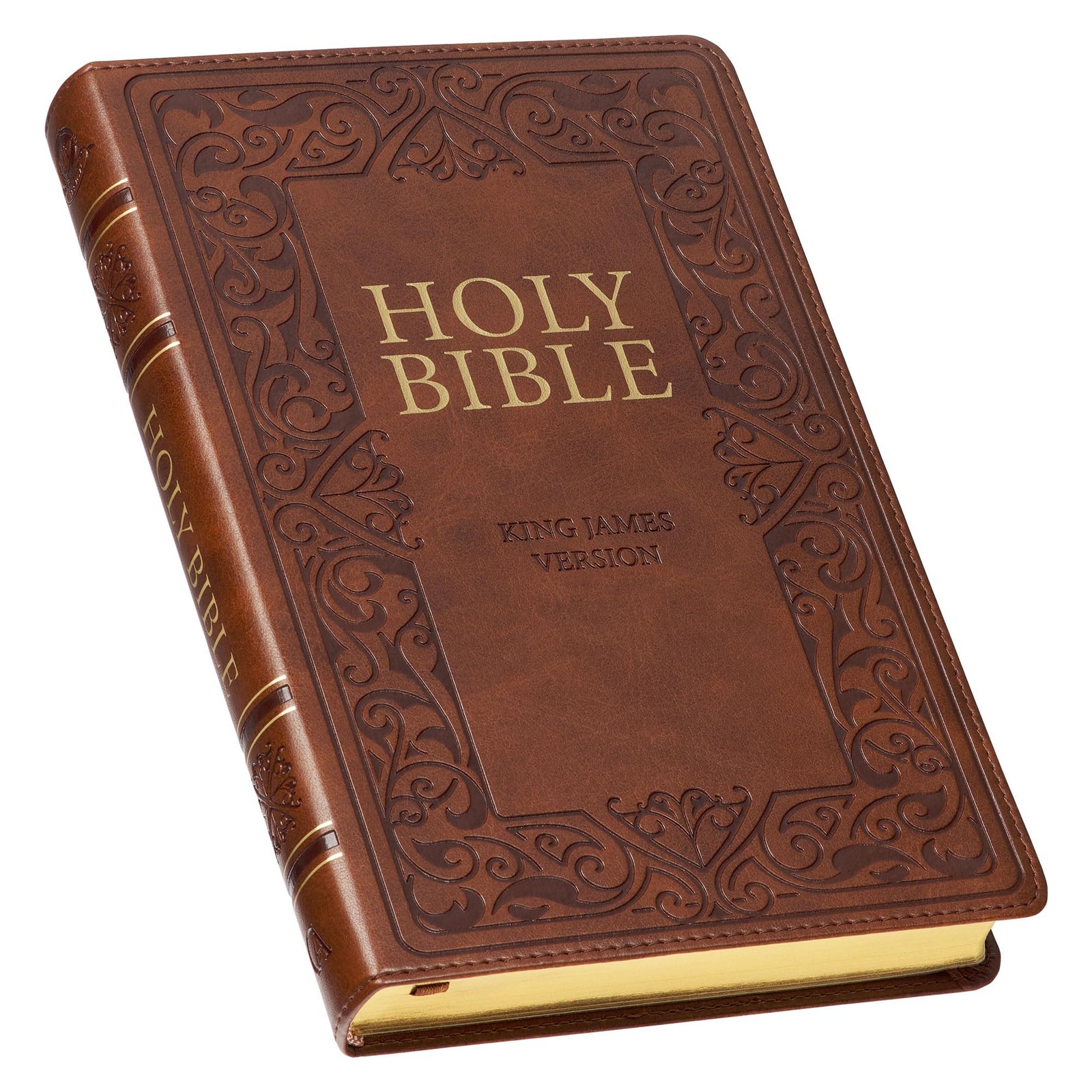 Holy Bible, Standard Size Faux Leather Red Letter Edition Thumb Index & Ribbon..